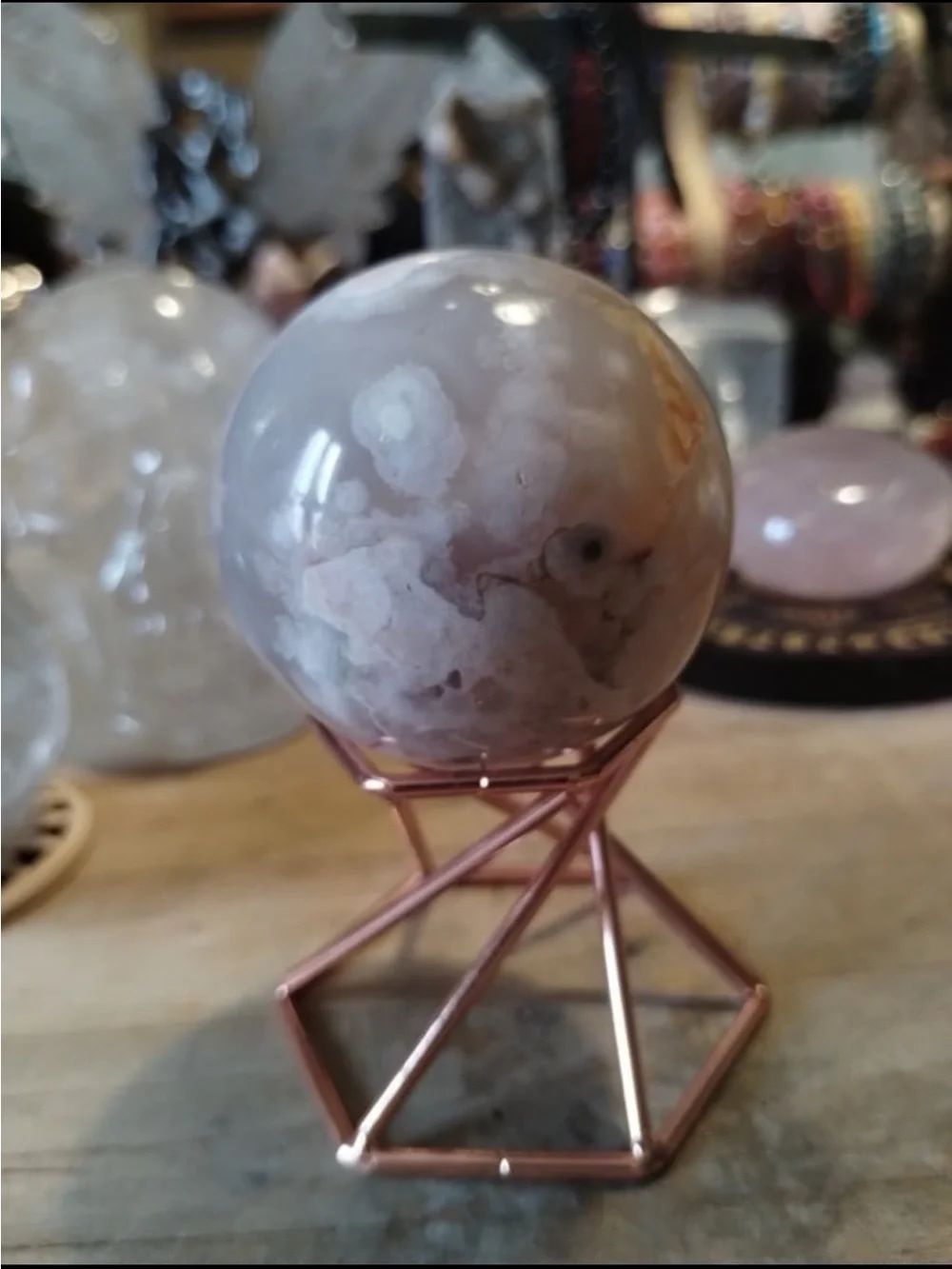 Pink amethyst sphere UHQ